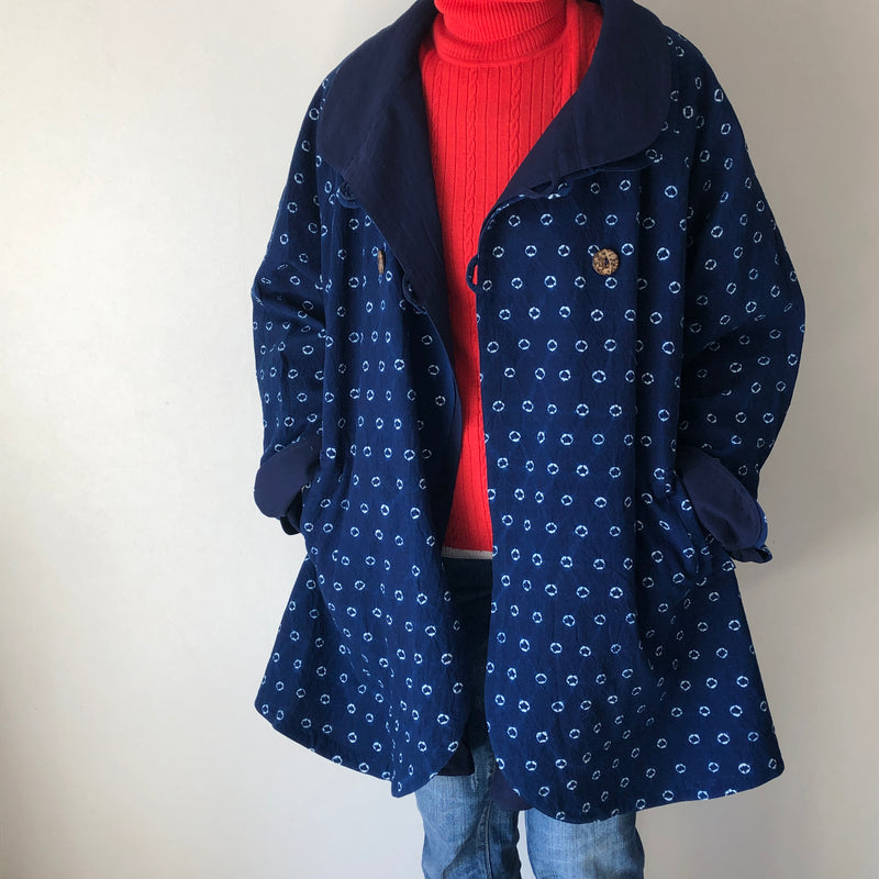 藍染めのリバーシブルコート 4way – aitoki - 時を楽しむ丁寧な暮らし