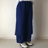 Gauze Skirt-Style Pants