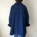 藍染めのリバーシブルコート　4way