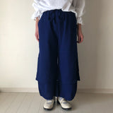 Gauze Skirt-Style Pants