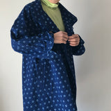 藍染めのリバーシブルコート　4way