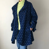 藍染めのリバーシブルコート　4way
