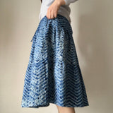 Skirt: Tiered, Ganji Shibori