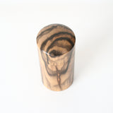 Tea Caddy - Black and Striped Persimmon "Phantom Wood" 01