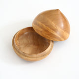 Horse chestnut incense containers/small item boxes - jingasa-shaped, clam-shaped