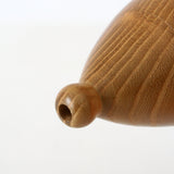 Shichimi pepper dispenser, eggplant shape, mulberry wood
