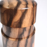 Tea Caddy - Black and Striped Persimmon "Phantom Wood" 01