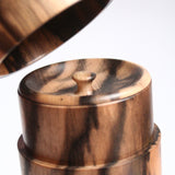 Tea Caddy - Black and Striped Persimmon "Phantom Wood" 01