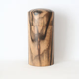 Tea Caddy - Black and Striped Persimmon "Phantom Wood" 01
