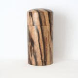Tea Caddy - Black and Striped Persimmon "Phantom Wood" 01