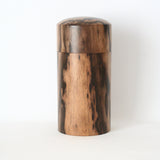 Tea Caddy - Black and Striped Persimmon "Phantom Wood" 01